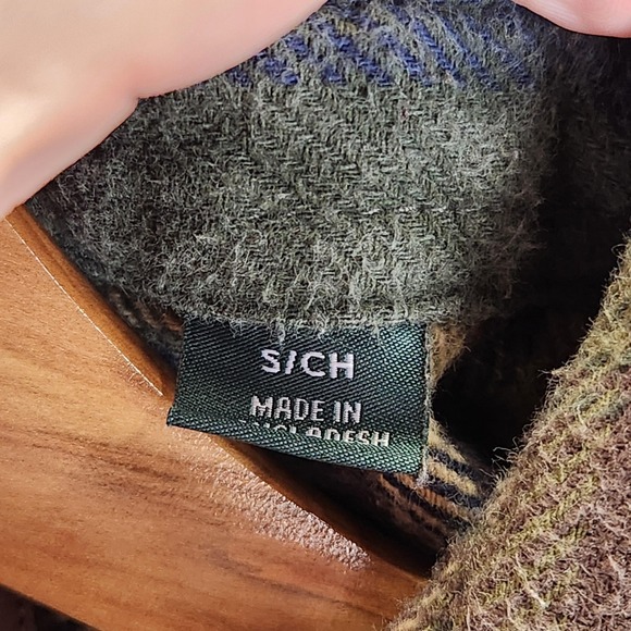 Orvis Shirt Mens Small Green Plaid Flannel Button Front Pockets Hiking Outdoors - Picture 11 of 13